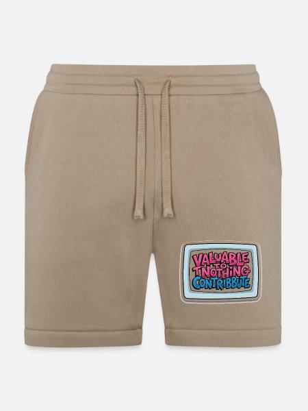 Valuable Nothing Retro TV - Bella + Canvas Unisex Short - tan