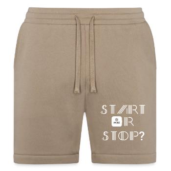 Geometric Line Typeface AIK Bit - Bella + Canvas Unisex Short - tan - Front