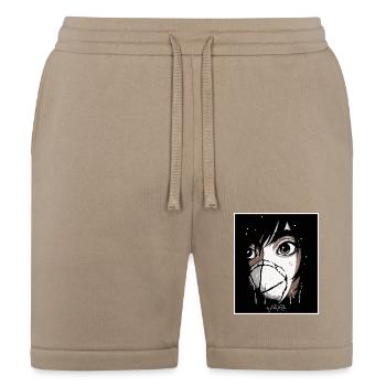 Masked Emo Kid - Bella + Canvas Unisex Short - tan - Front