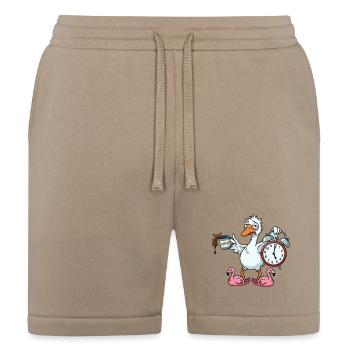 Drowsy Duck Alarm Coffee Chaos - Bella + Canvas Unisex Short - tan - Front