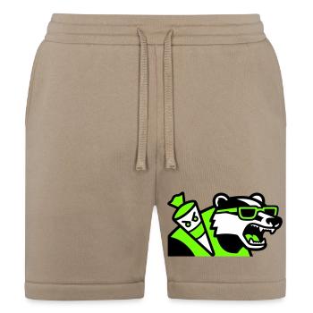 Badger School Cone Mascot - Bella + Canvas Unisex Short - tan - Front