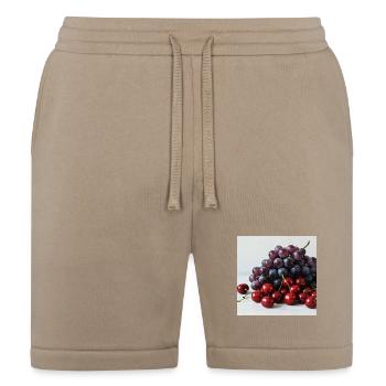 Berry Cluster Autumn Print - Bella + Canvas Unisex Short - tan - Front