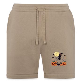Moonlit Witch Over Jack-o-Lanterns - Bella + Canvas Unisex Short - tan - Front