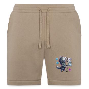 Howl at Your Own Moon - Cool Wolf Rapper Singing - Bella + Canvas Unisex Short - tan - Front