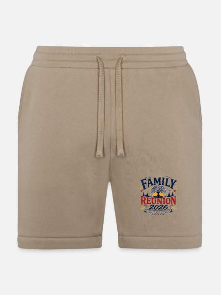 Family Reunion 2026 Emblem Design - Bella + Canvas Unisex Short - tan