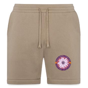 Purple Daisy Soul Circles - Bella + Canvas Unisex Short - tan - Front
