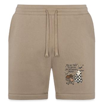 On My Way to Spend His Money - Bella + Canvas Unisex Short - tan - Front