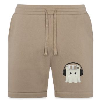 Retro Tech Ghost - Floppy Disk Nostalgia Art - Bella + Canvas Unisex Short - tan - Front