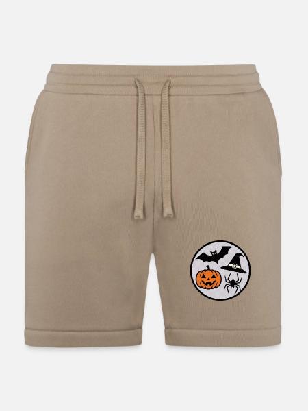 Halloween Circle: Pumpkin Bat Spider - Bella + Canvas Unisex Short - tan