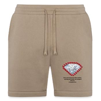 Christian T-Shirt More precious than rubies. - Bella + Canvas Unisex Short - tan - Front