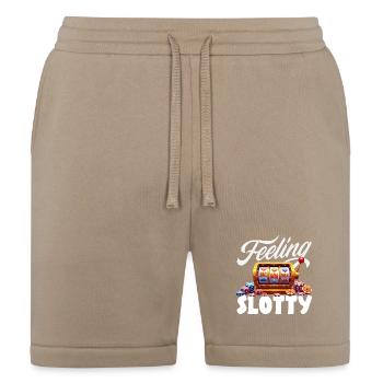 Feeling Slotty Big Win Slot Machine Casino - Bella + Canvas Unisex Short - tan - Front