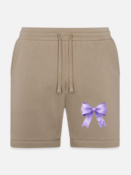 Lavender Bow Stethoscope - Bella + Canvas Unisex Short - tan