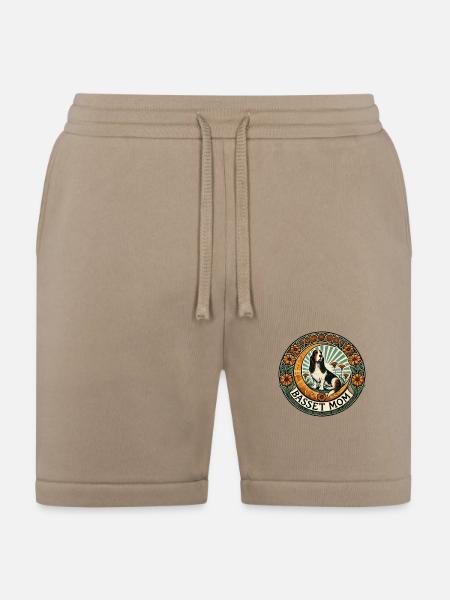 Basset Mom - Bella + Canvas Unisex Short - tan