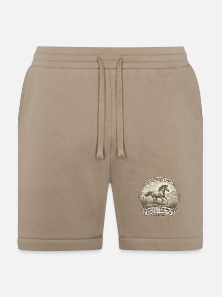 Rustic Horse Homestead Emblem - Bella + Canvas Unisex Short - tan