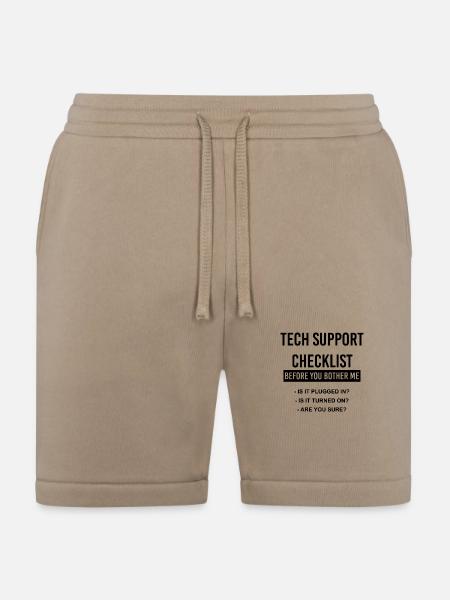 TECH SUPPORT CHECKLIST - Bella + Canvas Unisex Short - tan
