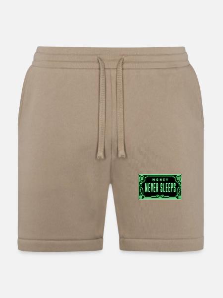 Neon Money Never Sleeps Sign - Bella + Canvas Unisex Short - tan