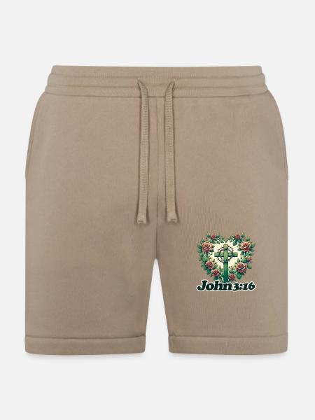 John 3:16 - Bella + Canvas Unisex Short - tan