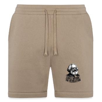 Chill Before the Revolution Revolutionar Karl Marx - Bella + Canvas Unisex Short - tan - Front