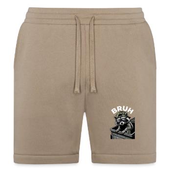 Bruh Raccoon Trash Panda Cool Sunglasses Meme - Bella + Canvas Unisex Short - tan - Front