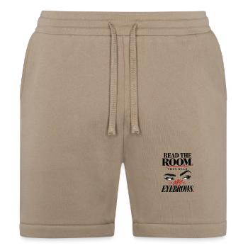 Read the Room, Read My Eyebrows - Bella + Canvas Unisex Short - tan - Front