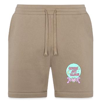 Queer Joy Glows - Bella + Canvas Unisex Short - tan - Front