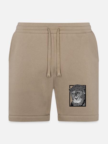 monkey portrait - Bella + Canvas Unisex Short - tan