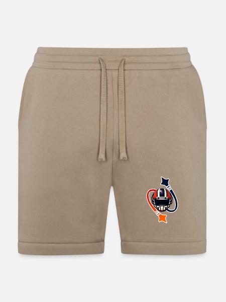 Patriotic Helmet Emblem - Bella + Canvas Unisex Short - tan
