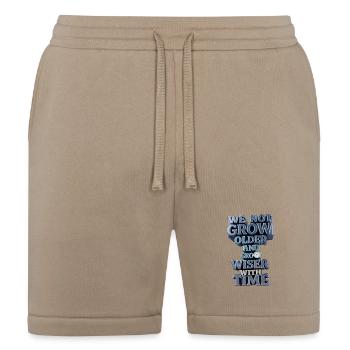We Not Grow Older, Grow Wiser With Time - Bella + Canvas Unisex Short - tan - Front