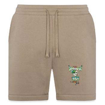 420 Graffiti Mask Rifle Motif - Bella + Canvas Unisex Short - tan - Front
