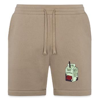 Dopamine Berry Juice Box - Bella + Canvas Unisex Short - tan - Front