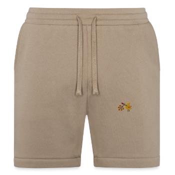 Berry bird embroidered - Bella + Canvas Unisex Short - tan - Front