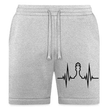 Heartbeat Pulse Chess - Bella + Canvas Unisex Short - heather gray - Front