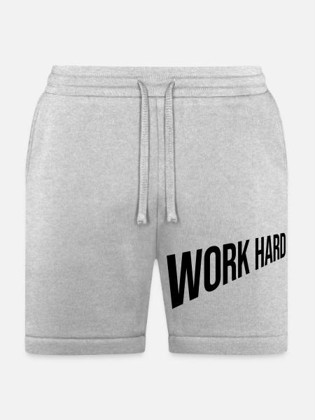 Design work hard - Bella + Canvas Unisex Short - heather gray