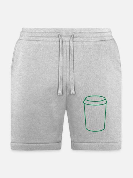 basic coffee cup - Bella + Canvas Unisex Short - heather gray