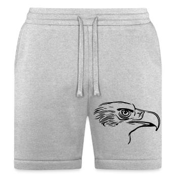 Elegant Bird Head With Large Beak - Bella + Canvas Unisex Short - heather gray - Front