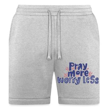 Pray more worry less - Bella + Canvas Unisex Short - heather gray - Front