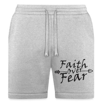 Faith Over Fear. - Bella + Canvas Unisex Short - heather gray - Front