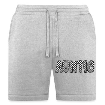 Blessed Auntie Checkered Mothers Day - Bella + Canvas Unisex Short - heather gray - Front