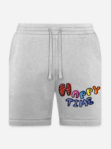 Happytime - Bella + Canvas Unisex Short - heather gray
