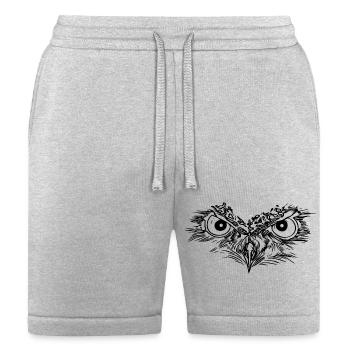 Staring Owl Eyes - Owl Beak - Bella + Canvas Unisex Short - heather gray - Front