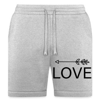 Love - Arrow Pointing Right - Bella + Canvas Unisex Short - heather gray - Front