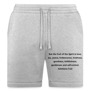 But The Fruit Of The Sprit Is Love - Bella + Canvas Unisex Short - heather gray - Front