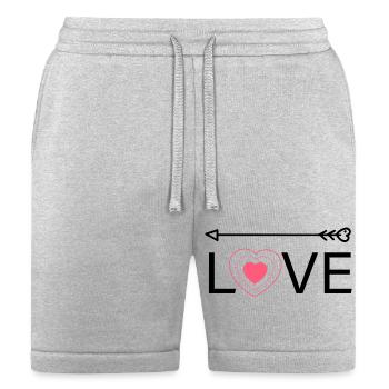Love - Arrow Pointing Right - Bella + Canvas Unisex Short - heather gray - Front