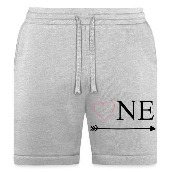 One - Arrow Pointing Left - Bella + Canvas Unisex Short - heather gray - Front