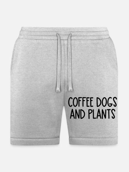 coffee dogs and plants - Bella + Canvas Unisex Short - heather gray