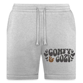 Comfy And Cozy Funny Winter Season Holiday - Bella + Canvas Unisex Short - heather gray - Front