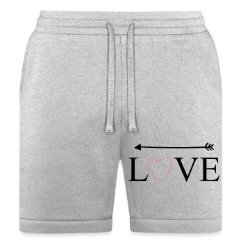 Love - Arrow Pointing Right - Bella + Canvas Unisex Short - heather gray - Front