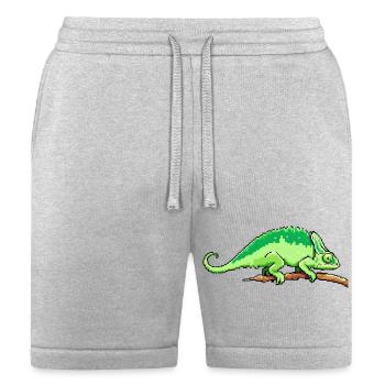 A pixel art of a chameleon - Bella + Canvas Unisex Short - heather gray - Front
