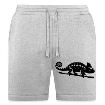 Chameleon Drawing In Ink Style - Bella + Canvas Unisex Short - heather gray - Front