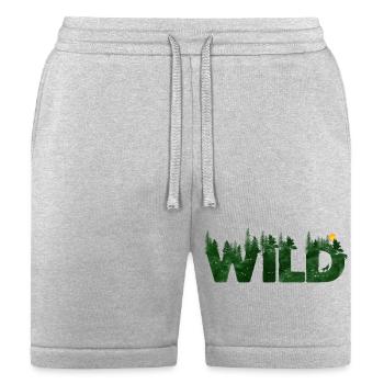 Wild Wolf Howling At Moon - Bella + Canvas Unisex Short - heather gray - Front